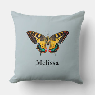 Cute Modern Photography Butterfly Add Namn Kudde