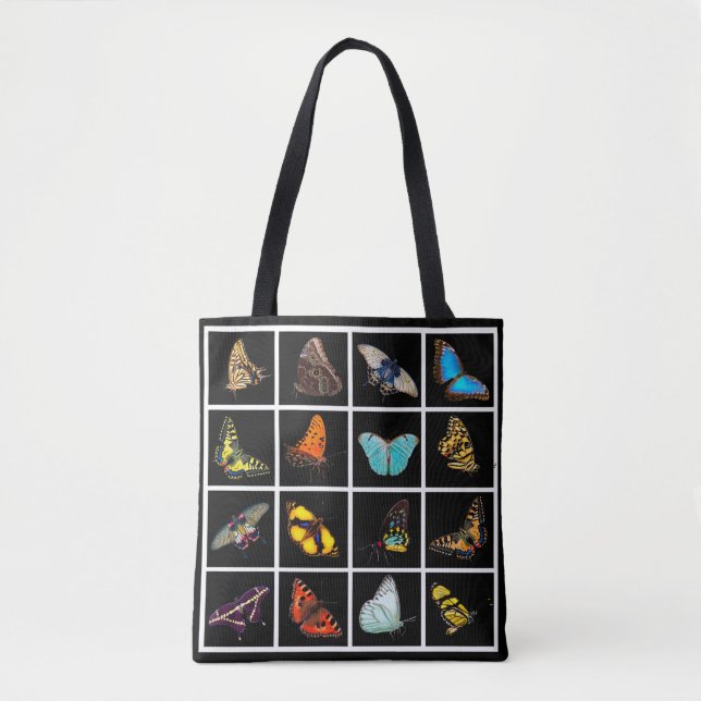 Cute Modern Photography Butterfly and Black Tygkasse (Framsida)