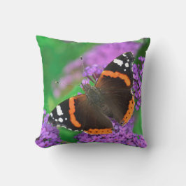 Cute Modern Photography Butterfly and Flower Kudde