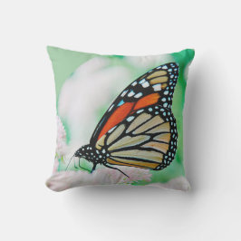 Cute Modern Photography Butterfly and Flower Kudde