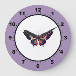 Cute Modern Photography Butterfly Large Clock Stor Klocka