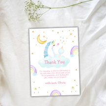 Cute Modern Rainbow Måne Star Unicorn Shower