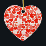 Cute Modern Red Heart Mönster Julgransprydnad Keramik<br><div class="desc">Toppen söt och modern liten utskrift med hjärtan från hela färg. Perfekt för en söt utskrift eller självfallet Alla hjärtans dag!</div>