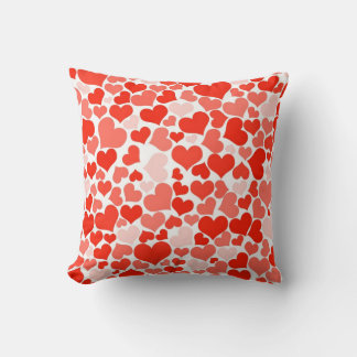 Cute Modern Red Heart Mönster Kudde