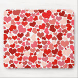 Cute Modern Red Heart Mönster Musmatta<br><div class="desc">Toppen söt och modern liten utskrift med hjärtan från hela färg rött. Perfekt för en söt utskrift eller självfallet Alla hjärtans dag!</div>