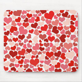 Cute Modern Red Heart Mönster Musmatta
