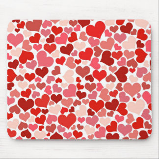 Cute Modern Red Heart Mönster Musmatta