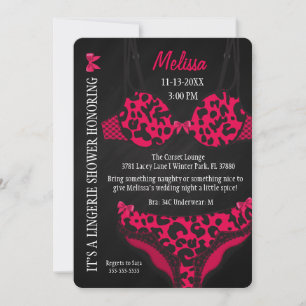 Cute Modern Roligt Lingerie Möhippa Inbjudan