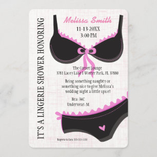 Cute Modern Roligt Lingerie Möhippa Inbjudan
