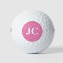 Cute Modern Rosa White Monogram Initialer