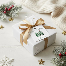 Cute Modern Rustic Julgranar Gåvor Etiketter