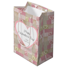 Cute Modern Rustichwork Rosa Heart