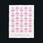 Cute Modern Scandinavian Art Mönster i Rosa, Namn Fleecefilt<br><div class="desc">Den här söta bilden av Skandinaviska stil,  mönster,  har roligt i söt skuggor av rosa och violett,  personlig med namn eller den ordalydelse du väljer.</div>