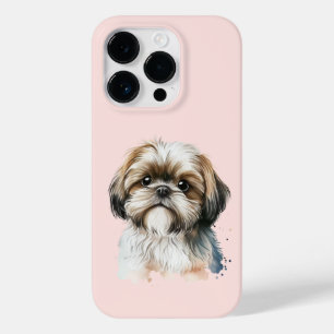 Cute Modern Shih Tzu Hund älskare Rosa
