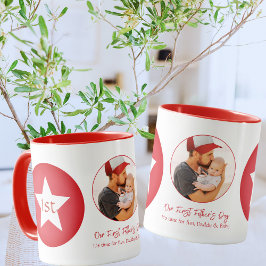 Cute Modern Simple Coola Pappa Första Fars dag Mugg