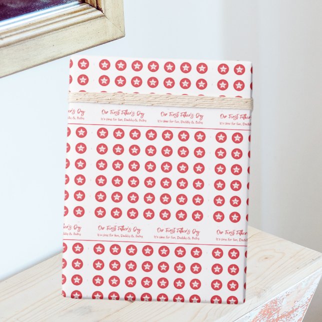 Cute Modern Simple pappa Pappa First Fars dag Presentpapper (Skapare uppladdad)