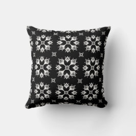 Cute Modern Snyggt Black & White Mandala Mönster Kudde
