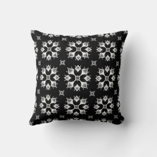 Cute Modern Snyggt Black & White Mandala Mönster Kudde