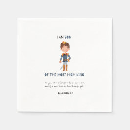 Cute Modern Son till Födelsedagsfestens barn i Kun Pappersservett