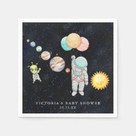 Cute Modern Space Astronaut Alien | Babyskor Pappersservett