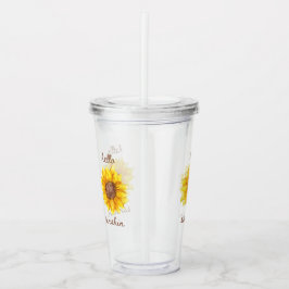 Cute Modern Sunblommor, sommarskörd Take Away Mugg