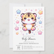 Cute Modern Tiger Baby Shower