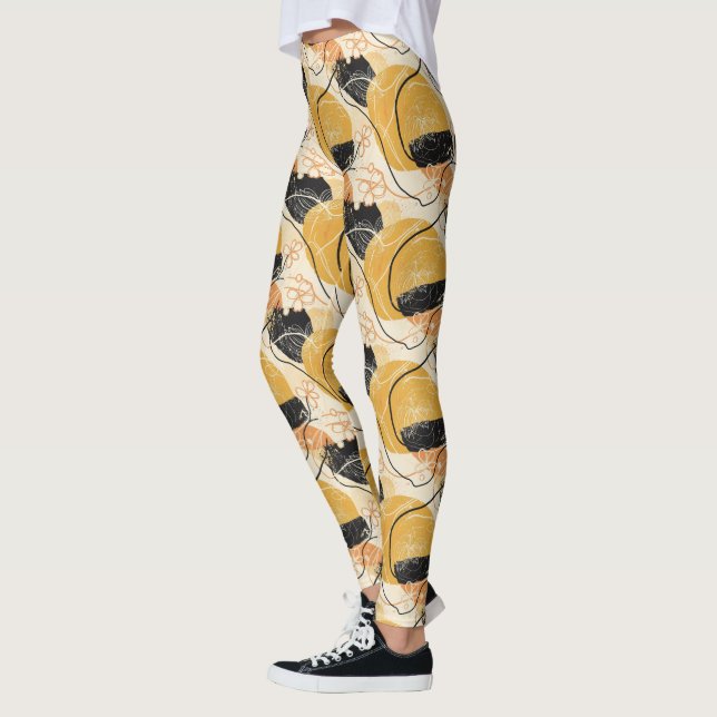 Cute Modern tiled pattern Leggings (Vänster)