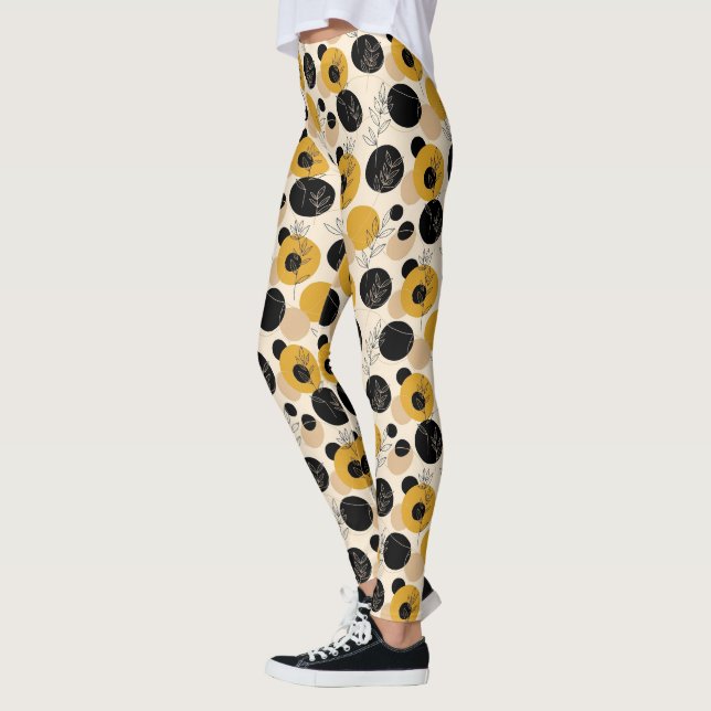 Cute Modern tiled pattern  Leggings (Vänster)