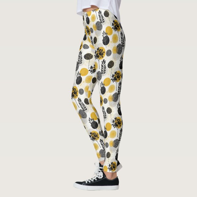 Cute Modern tiled pattern Leggings (Vänster)