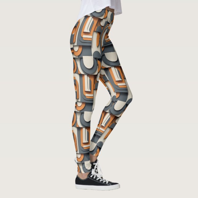 Cute Modern tiled pattern  Leggings (Höger)