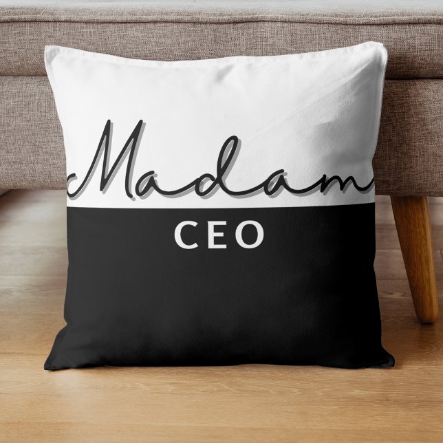 Cute Modern Trendig Fru CEO Pillow Kudde (Skapare uppladdad)