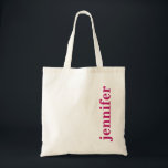Cute Modern Typography Namn Tygkasse<br><div class="desc">Denna söta moderna typografi i väskan är perfekt för ett brudgummi,  en bachelorette-fest,  eller till och med för bröllop! Och se till att skaffa en åt dig själv - lämna inte ut bruden! Anpassa till valfri namn. Färg i teckensnittet kan ändras så att det passar dina önskemål.</div>