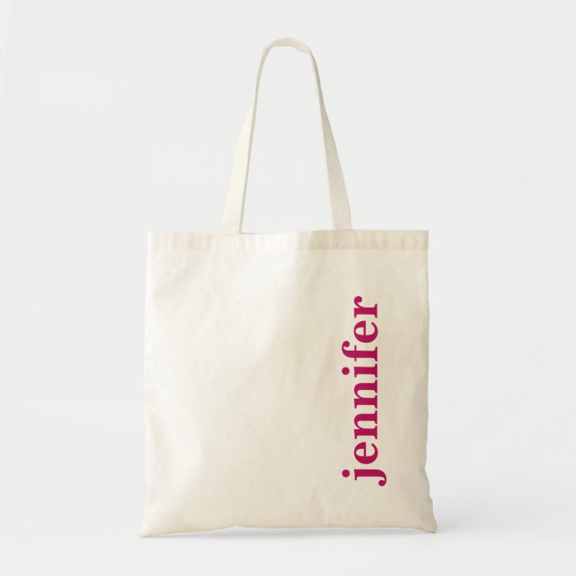 Cute Modern Typography Namn Tygkasse (Framsidan)