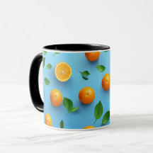 Cute Modern Unique Citrus Fruit Art Mönster
