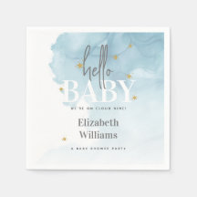 Cute Modern Vi är på Cloud 9 Hej Baby Shower