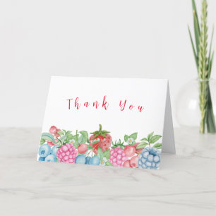 Cute Modern Vild Berry Sweet Baby Shower Tack Kort