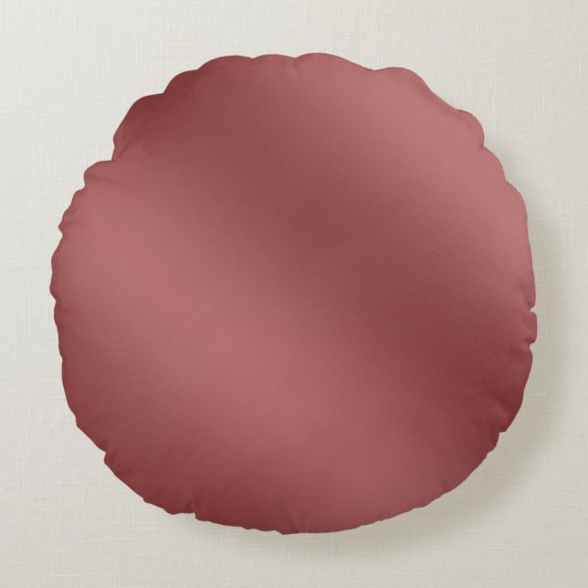Cute Modern Watercolor-övertoning, helröd färg Rund Kudde (Framsidan)