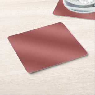 Cute Modern Watercolor-övertoning, helröd färg Underlägg Papper Kvadrat