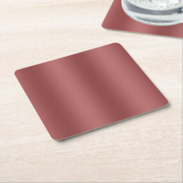 Cute Modern Watercolor-övertoning, helröd färg Underlägg Papper Kvadrat