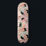 Cute Modern Watercolor Paris Cafe Cat Mönster Mini Skateboard Bräda 18,5 Cm<br><div class="desc">Den här söta designen har en svart katt på vattenfärgsbakgrund i Fransken. #cat #kitten #söt #gifts #giftsforher #girly #feminin #paris #fransk #skiate #skateboard #skateboarding #sport #sport #outdoor #roligt #spel #designer #designer</div>