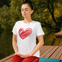 Cute Modern White Red Kärlek Hearts Elegant Women