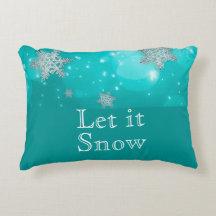 Cute Modern Winter Snöflingor Blue