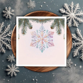 Cute Modern Winter Snöflingor Cute Baby Shower Pappersservett