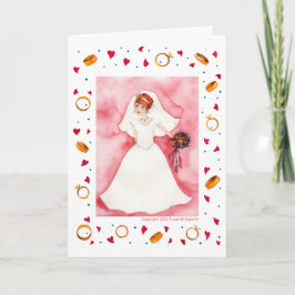 Cute Möhippa Bride Bröllop Förlovning Kort