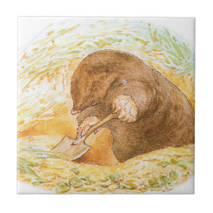 Cute Mole (Animal Art för barn) (Beatrix-Potterna) Kakelplatta