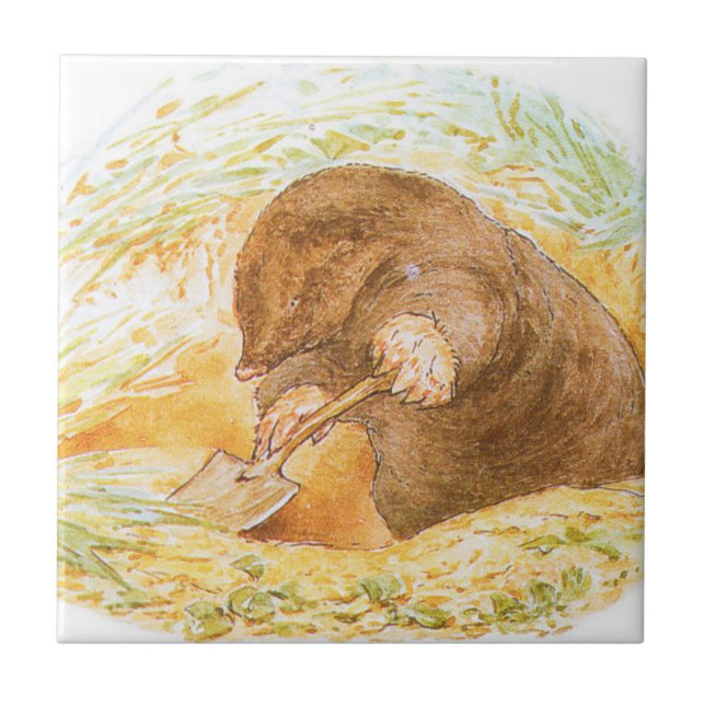 Cute Mole (Animal Art för barn) (Beatrix-Potterna) Kakelplatta (Framsidan)