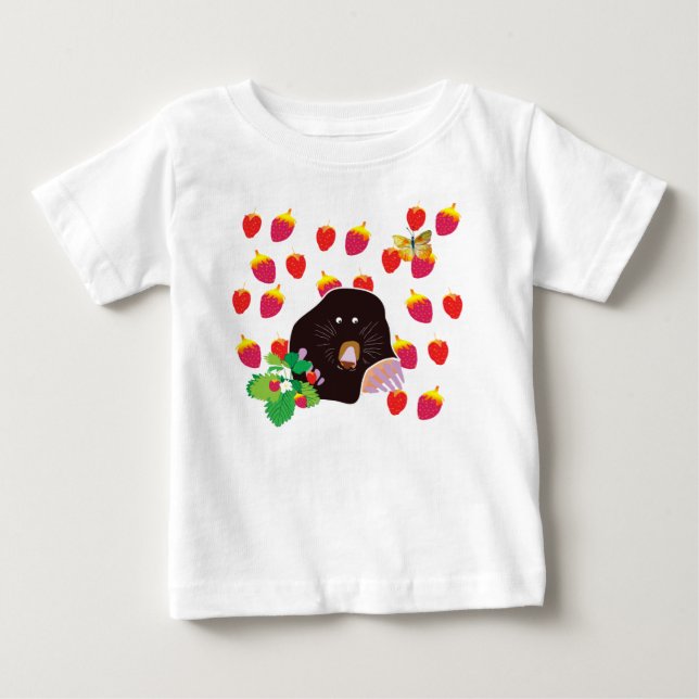 Cute Mole Baby Bodykostym T Shirt (Framsida)
