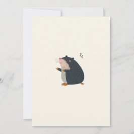 Cute Mole Greeting Card – Invitation Card Inbjudningar