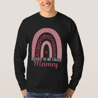 Cute Mom Grandma Blessed To Be Called Mamey Leopar T Shirt