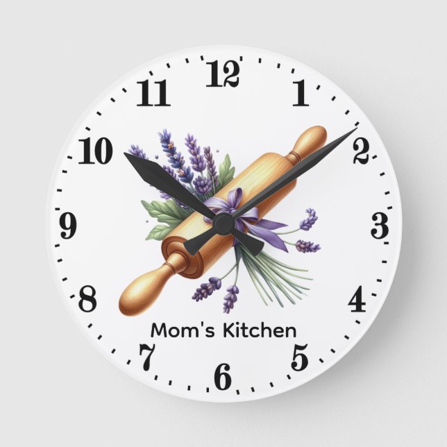 Cute Mom's kitchen baking lovers Rund Klocka (Framsida)
